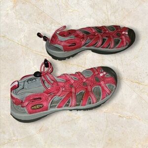 Keen Women's Red and Gray Closed-Toe Sport Sandals